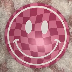 BRAND NEW Pink Smiley Face Wall Art